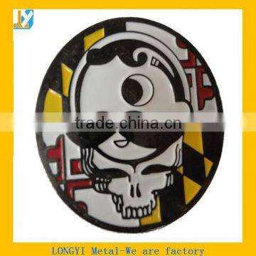 Custom Metal Pin Badges,Special Design Metal Skull Badge Fashion Lapel Pins