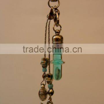 OEM fashion jewelry glass empty bottle of perfume pendant necklace empty glass pendant wholesale