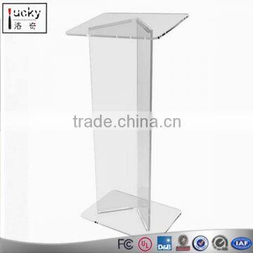 Shenzhen manufacture wedding reception desk custom size shape speech desk/table