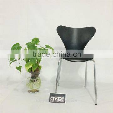 TDC-173 QVB JIANDE TONGDA BENTWOOD BEECH VENEER Stackable METAL CHROME PLATED ARMREST OFFICE CHAIR