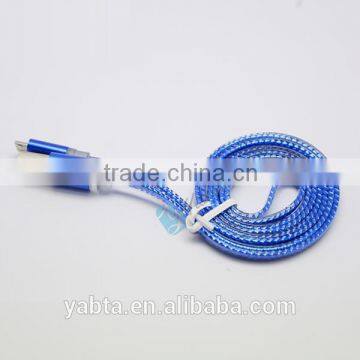 Shenzhen Factory Flat Usb Cable, Metal Housing Usb Data Cable, Usb Cable for Iphone 6 and Samsung photo-4