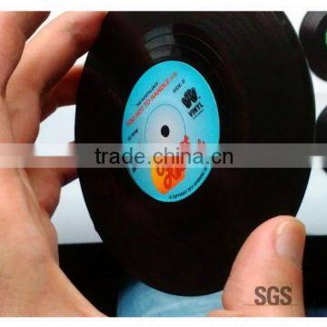 Save 10% 6pcs/Set Spinning Retro Vinyl CD Record Drinks Coasters