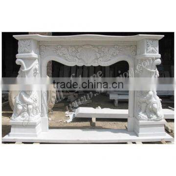 Handcarved Marble Fireplace Mantels for Sale photo-4