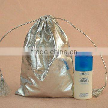 Laminated Metallic Pouch metallic drawstring gift bag