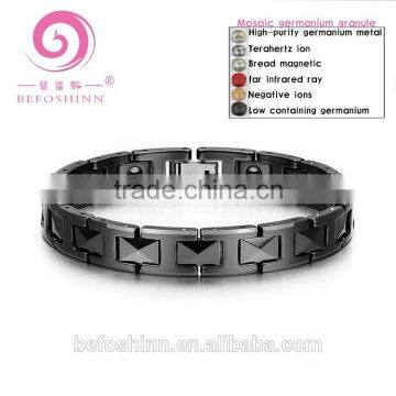 Europe Quality Tungsten Steel Fashion Jewelry Mens and Womens Germanium Charm Chain Bangle Bracelet Japan photo-2