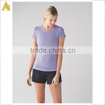 2016 women sexy sports wear wholesale yoga shirt women polyester