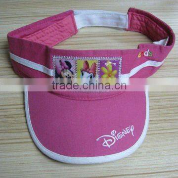 children cute sunvisor hats printed on the pvc