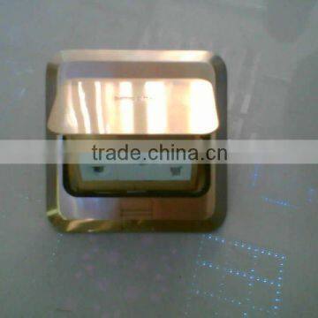 New design golden electric power floor socket