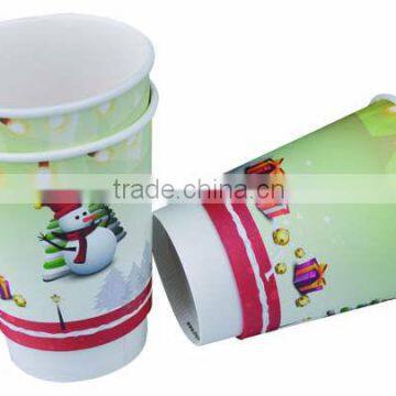 12oz double wall disposable custom printed machine make cups paper