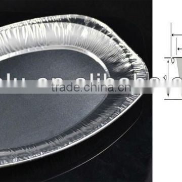 350 ml Oval Aluminium Foil Plate For Food Service ZHONGBO