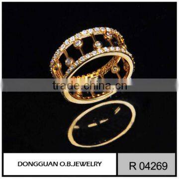 Wholesale pure gold jewelry bezel cups ring export artificial jewelry ring