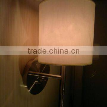 mass production factory direct price Massachusetts style hotel LED wall lamp with fabric lamp shade