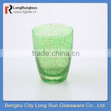 LongRun manufacturer 10oz funny creative green color glass drink water cup