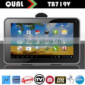 7 inch tablet with tv antenna Allwinner A20 Dual Core 1.3GHz two Camera Full 1080P Bluetooth Android 4.4 T