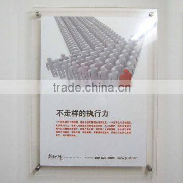 High quality wall mounted custom clear acrylic poster board for advertisement wholesale