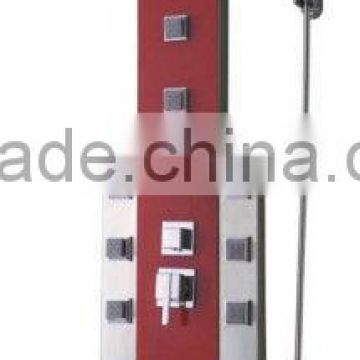 Red tempered glass shower panels LN-C305