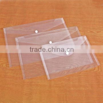 A4/A5 Transparent Clear PP Buckle File Pocket/File Bag with Button