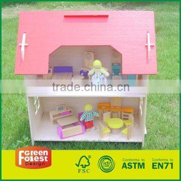 wooden toy doll house