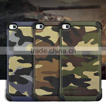 High Impact Camouflage Tree Skin 3 in 1 Hybrid Shockproof defender cover cases for Huawei P8