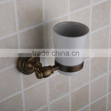 fashion modern ceramic cup ,antique bronze cup of batnroom accessories