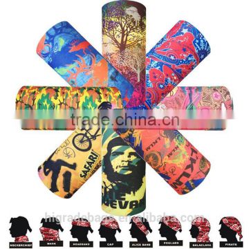 multifunctional headwear seamless bandana, custom bandana printing