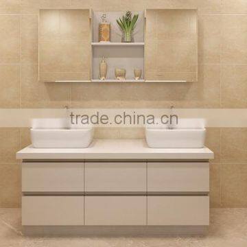 Modular European style pvc bathroom wash basin cabinet