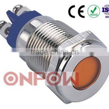 30 Years Industry Leader ONPOW Metal signal lamp GQ16T-D/L/N Dia. 16mm CE ROHS IP67 waterproof