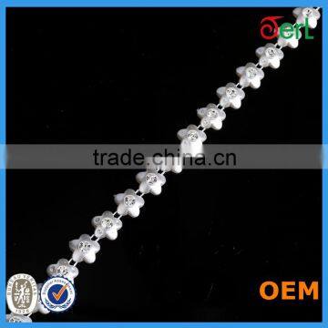 White Rhinestone Jewelry Pearl Roll Trimming Chain for Garment photo-3