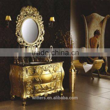 Royal Gold Bathroom Vanity With Soft Close Hinges WTS201 photo-2