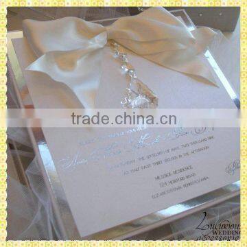 Personalized Engraved Glass Luxury Invitation Card For Wedding Guest Souvenir Gifts