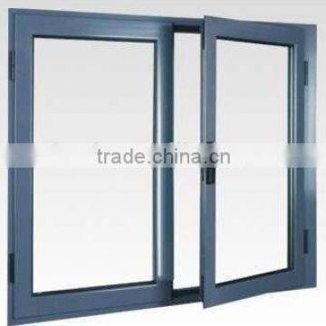 Double layers french aluminum cheap casement window