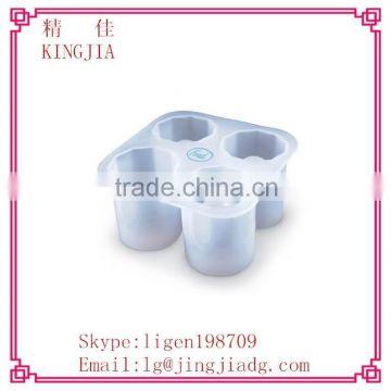 4 cavity round shot ice glass mold