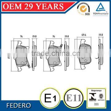 Competitive brake pad price for D1361