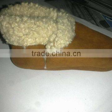 Fur Leather Baby Shoes