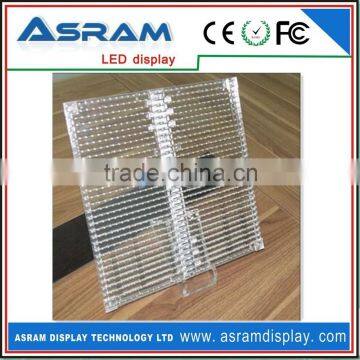 Asram New design transparent led rgb glass window display