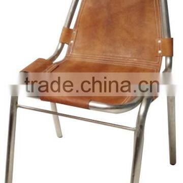 modern leather metal chair, Royal meta Leather chair,