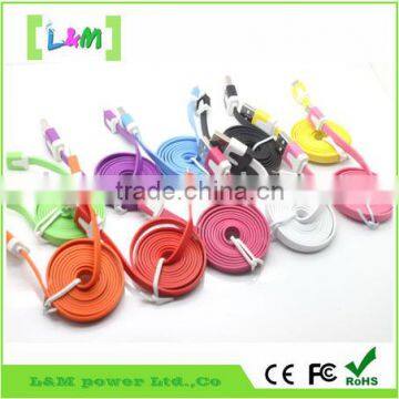 1m 2m 3m/10ft 8pin Flat Cable for iPhone 6 6s 5 5s 5c 4 5 Charge Sync Data Cable