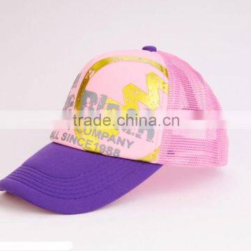 2016 fashion 5-panel foam mesh trucker mesh cap