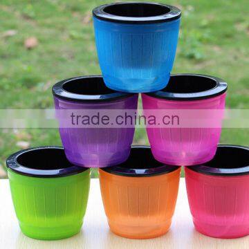 2016 New colorful terracotta Imitation Wood Texture flower Pot