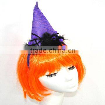 PURPLE WITCH HAT HEADBAND AS HAIR DECOR FOR CARNIVAL PARTY EVENT