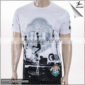 China OEM Sublimation Promotional Tshirts With Round Neck Short Sleeves