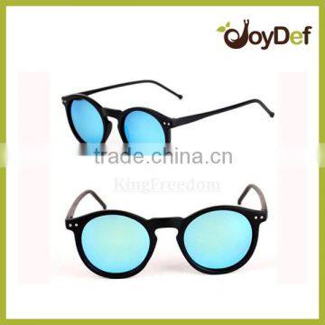 2016 the fashion design style sunglasses round frame with colorful mirror lens