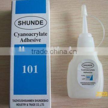 101 cyanoacrylate adhesive and 502 super glue