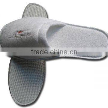 poly terry washable closed toe hotel slipper