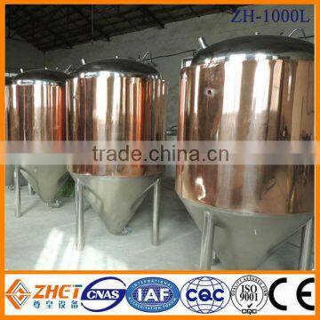 1000l red copper&SUS304 fermenting tanks for sale CE OEM factory