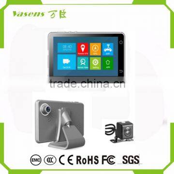 5.0" IPS Touch Android 4.4 FHD1080P Dash Camera Parking Car Dvrs Rearview Mirror Video Recorder Car DVR Dual Camera GPS photo-4