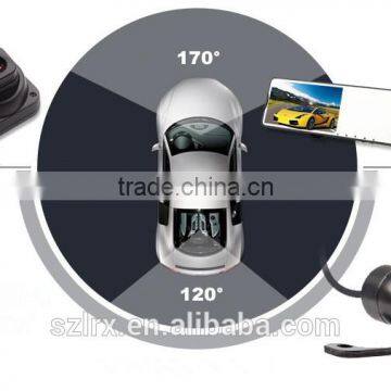 Vasens 168 Rearview Mirror Car DVR 4.3" LCD Hidden Dual Lens HD 720p Cycle Recording Car Dashboard Camera photo-3