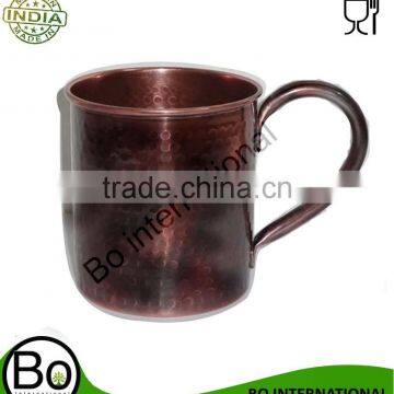 Hammered Copper Mug 16 oz in Antique Copper Finish