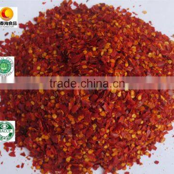 China manufactuer company supplier Dried Red chili crush Pizza Cut Chilli Crushed for Mexico, Russia,Chile,Sweden,Brazil, Nigeri