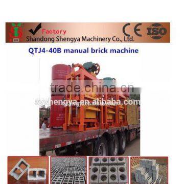 Cheap price QTJ4-40 vibrate electric brick shaping machine diesel block forming construction equipment easy earn money in Ghana